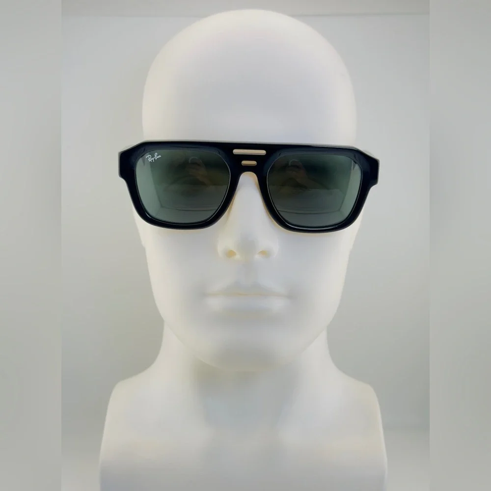 Ray-Ban Sunglasses RB4397 Corrigan Bio-based Polished Black Frame Grey Lenses